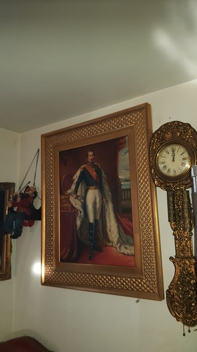 XX w Stara Kopia Portretu Napoleona III Winterhaltera Olej na Płótnie