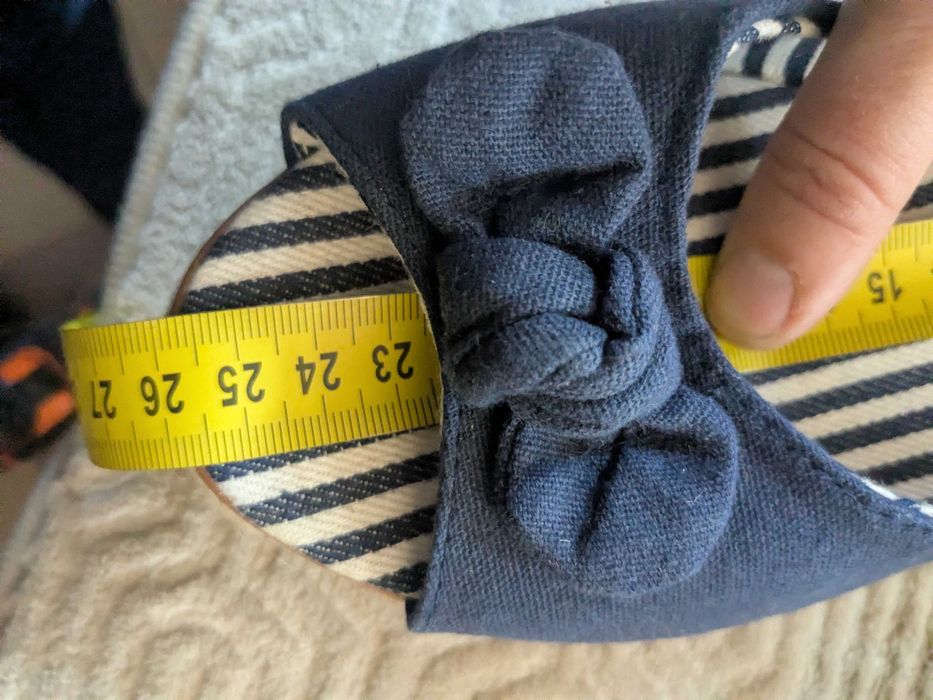 Esmara sandały espadryle na koturnie granatowe rozm. 39