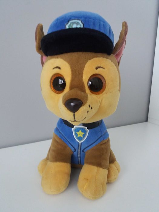 Pluszak duży Chase psi patrol 25cm oryginał jak NOWY brokatowe oczy
