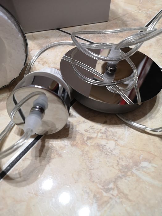 Srebrne lampy 3 sztuki nowe nieużywane