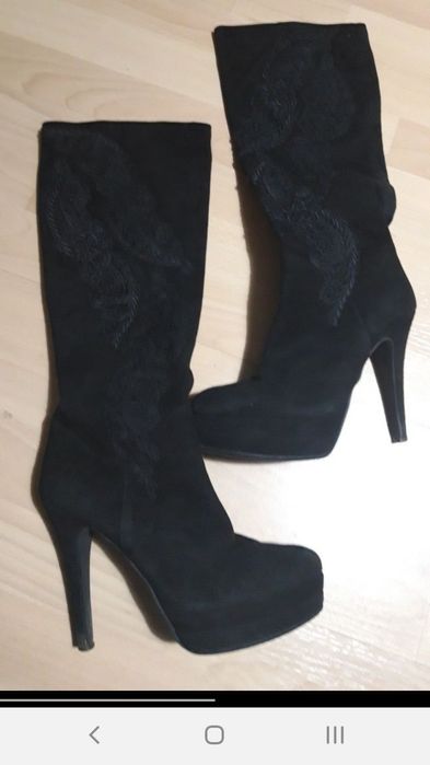 Kozaki,szpilki,zamszowe skórzane Kazar