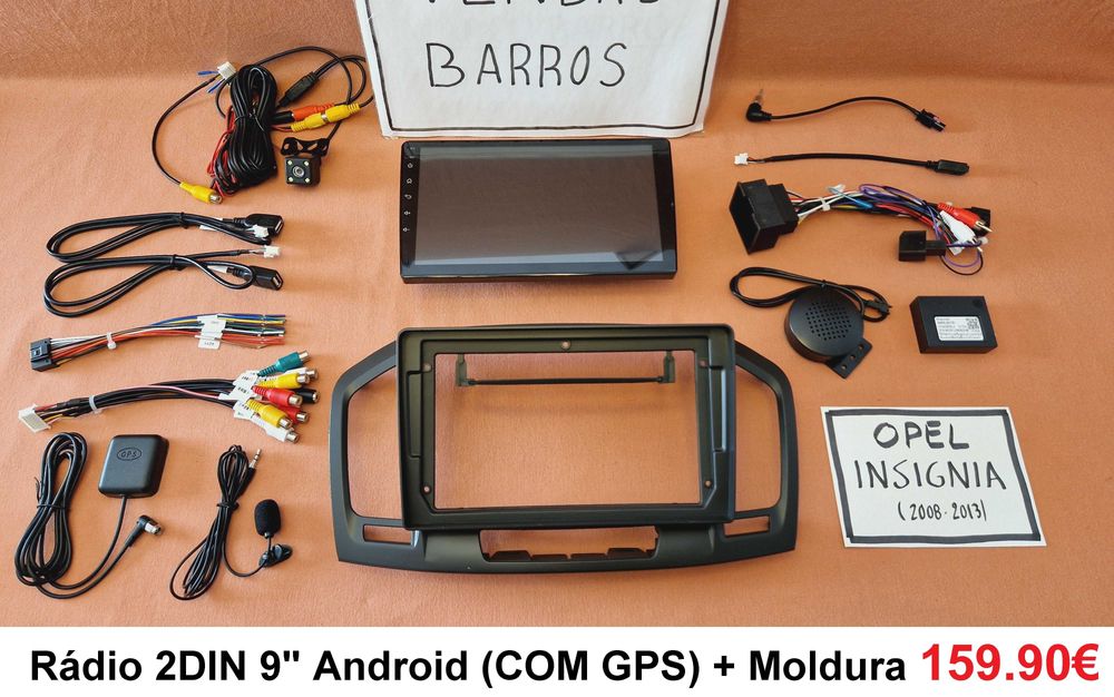 (NOVO) Rádio 2DIN • OPEL • Insignia (2008 a 2017) • Android [4+64GB]