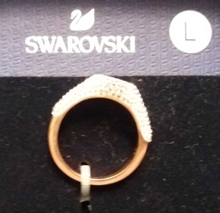 Swarovski Кольцо Розовое Золото с Кристаллами Сваровски. Колечко