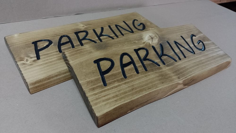 PARKING szyld drewniany tabliczka informacyjna znak deska grawer