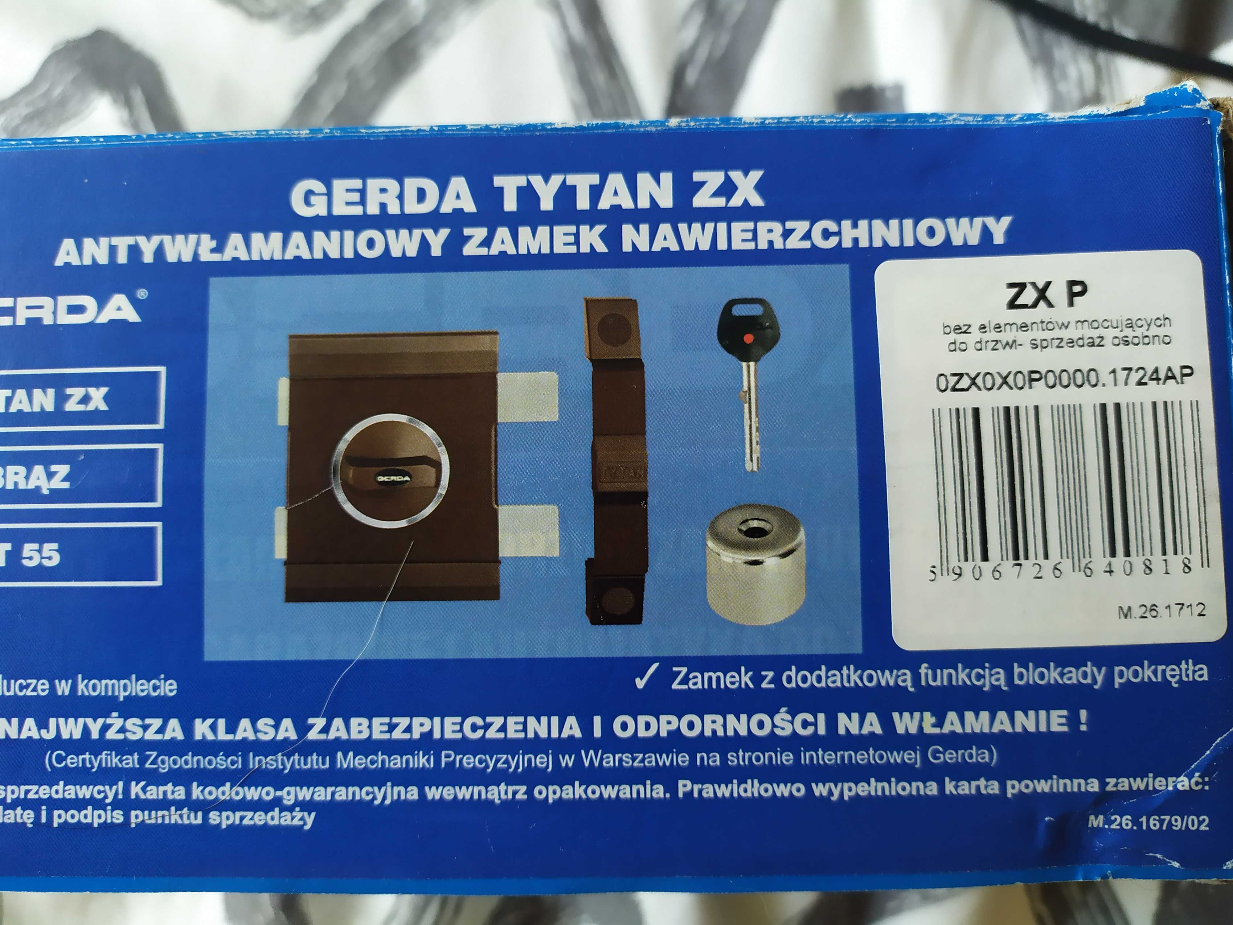 Zasuwa. Zamek Gerda Tytan ZX T55 Prawa Radzymin • OLX.pl