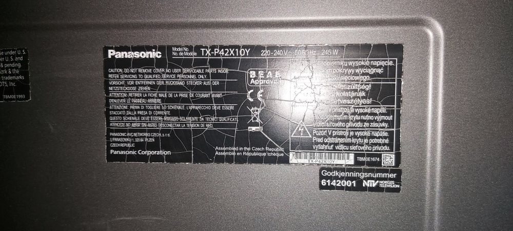 Panasonic TX-P42X10Y