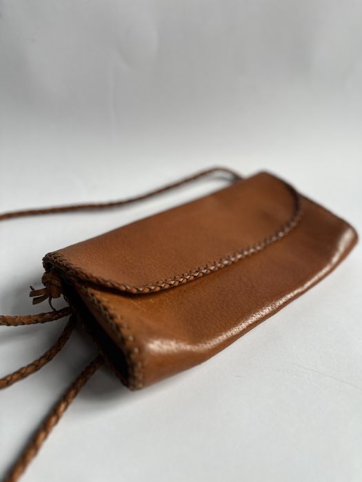 Torebka skóra naturalna kopertówka vintage retro