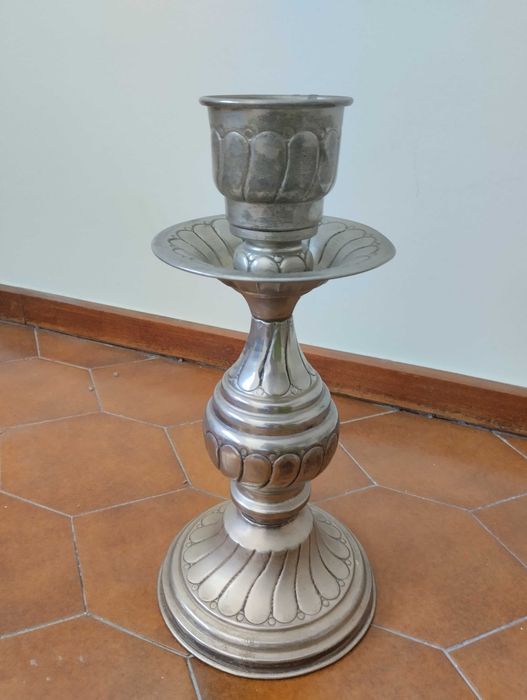 Antique tin candelabrum