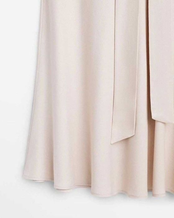 Бежева спідниця міді massimo dutti