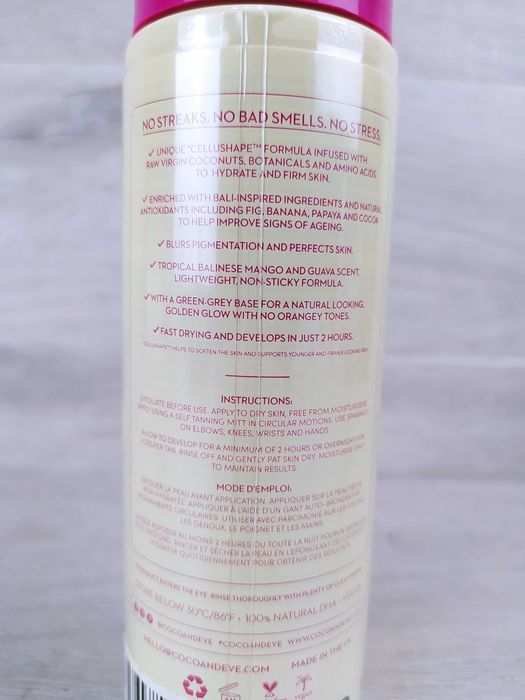 Coco & Eve Sunny Honey Bali Bronzing Ultra Dark pianka samoopalająca