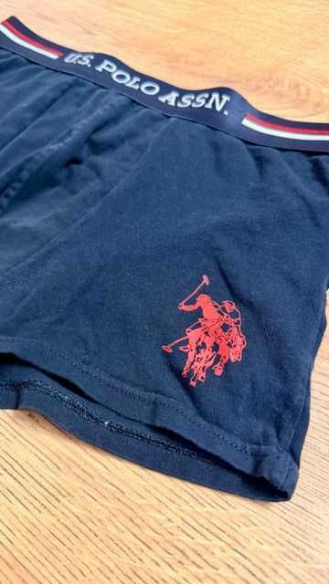 Bokserki męski U.S. Polo ASSN. M | czarne, z czerwonym logo