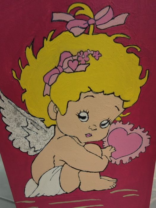 Muda fraldas pintado á mão