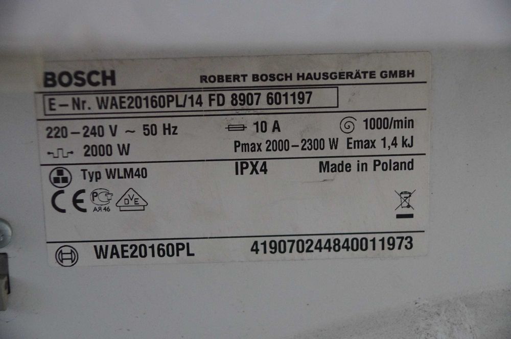 Pralka Bosch serii 6.