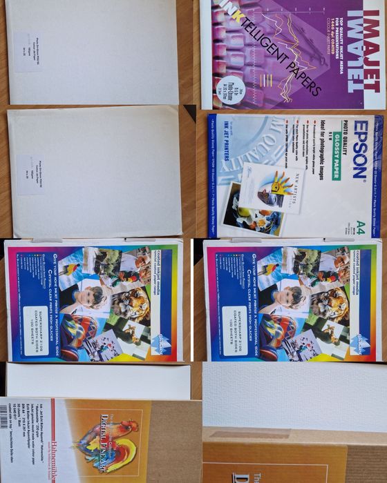 Papel Fotográfico vários Epson inkejet gloss canva satin pack mix BASF