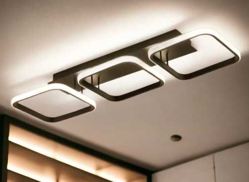 Elegancka Lampa Sufitowa LED PLAFON z Pilotem -  Doskonałe Oświetlenie