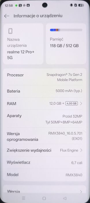 Realme 12 Pro+ 5G 12/512 GB Navigator Beige (beżowy)