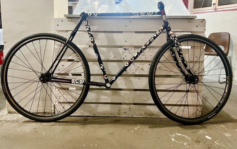 Frameset - rama ostre fixed singiel ręcznie malowana stalowa