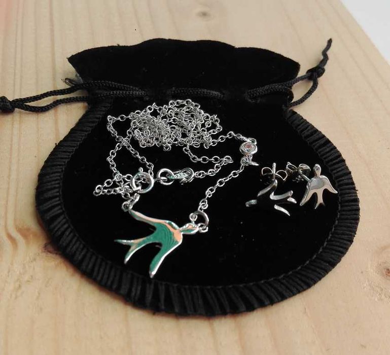 Brincos e Fios curtos em prata 925 - Conjunto [NOVOS] (Portes grátis)