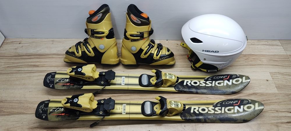 Komplet Narty 80 cm Rossignol Buty r-30 Kask GRATIS