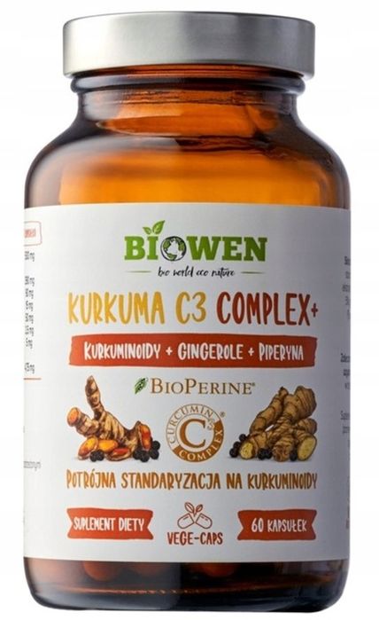 biowen kurkuma c3 complex+ 60 kapsułek układ trawienny
