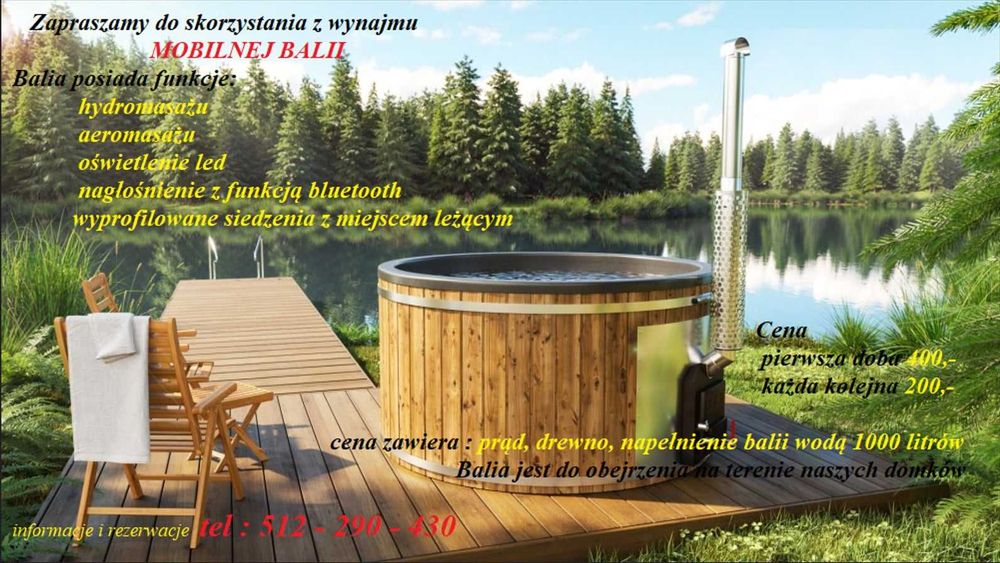 Domki letniskowe nad jeziorem Mrągowo Krutyń Giżycko Mikołajki Pisz