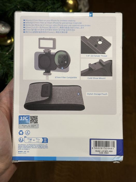 Магнітний тримач фільтрів для iPhone + ND2-128 фільтр