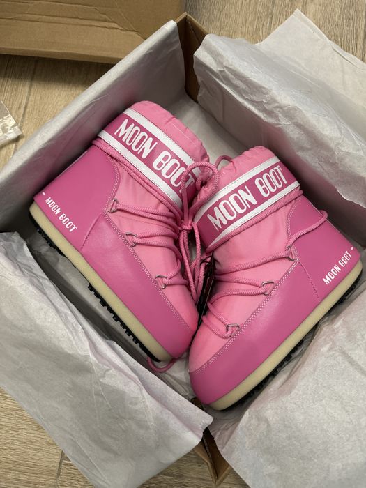 Moon Boot рожеві 35–38 | теплі зимові чоботи