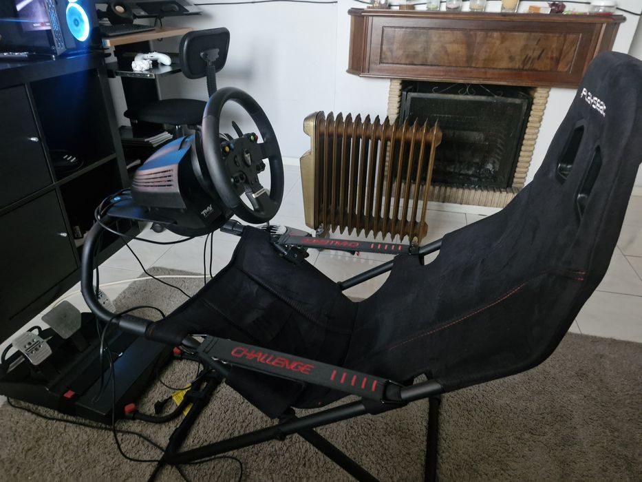 Cockpit completo. Volante,pedais e alavanca