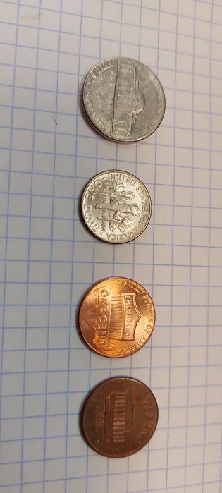 4 monety USA cent amerykański coins  każda inna