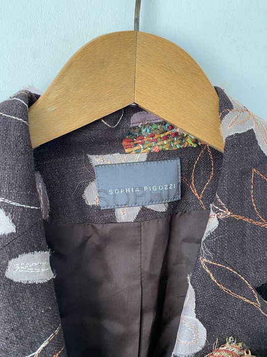 Jedwabna marynarka żakiet hafty wyszywany silk