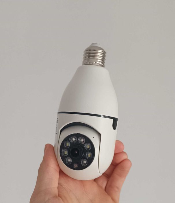 Kamera Żarówkowa 1080p WIFI. 7 FUNKCJI Dom Biuro Posesja