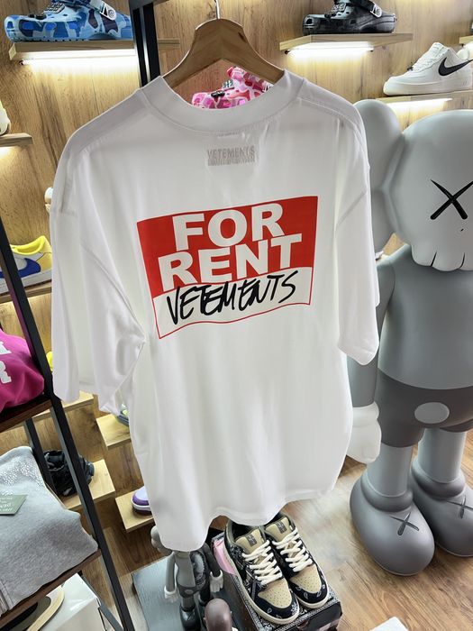 Футболка Vetements For Rent White / Red