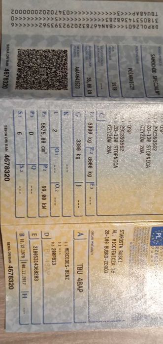 Wóz pożarniczy Mercedes Benz