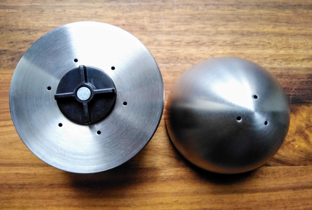 GRUNWERG stylowa solniczka pieprzniczka matowa stal nierdzewna