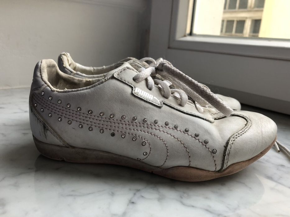 Puma skórzane buty rozm 32 diamenty