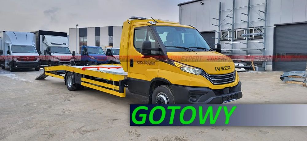 Iveco Daily 70C21H A8 P Laweta z zapadniami  OD RĘKI ! 207KM - ŻÓŁTY - AUTOMAT + PNEUMAT, Pełna specyfikacja