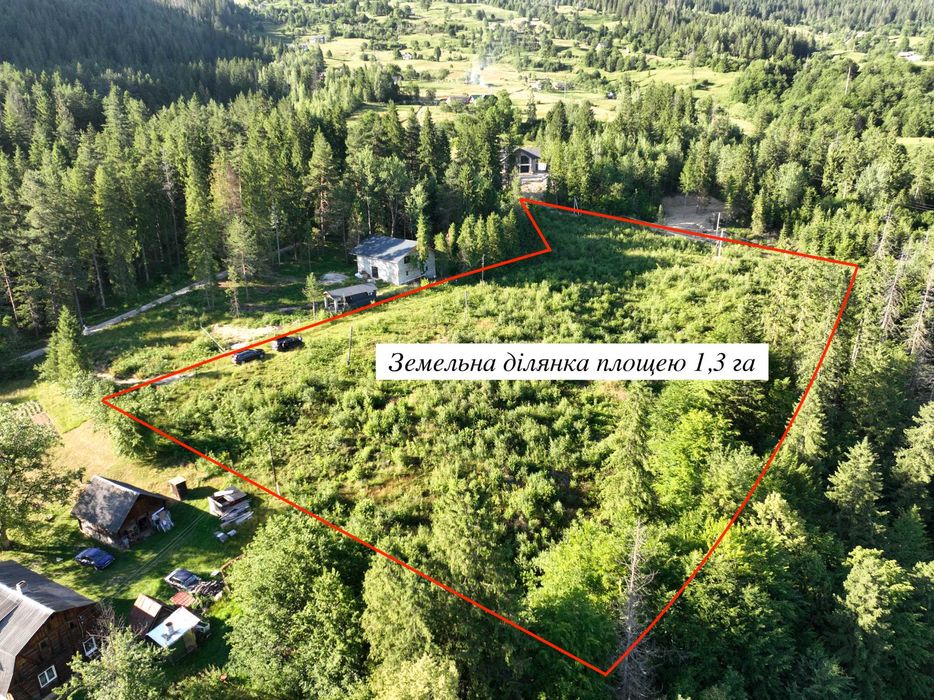 Земельна ділянка 130 соток, м.Яремче (Хижки), поділ від 0,10 га