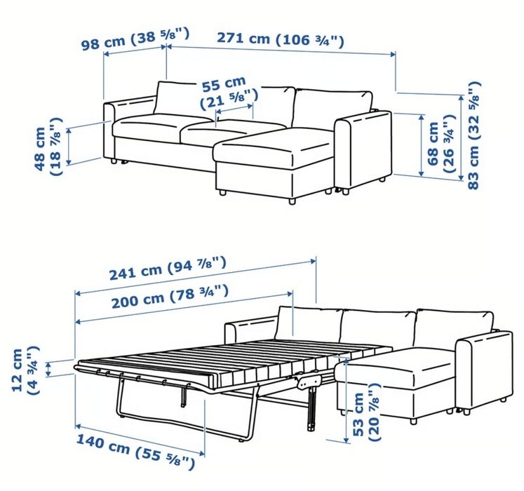 IKEA Vimle sofa / narożnik rozkładany