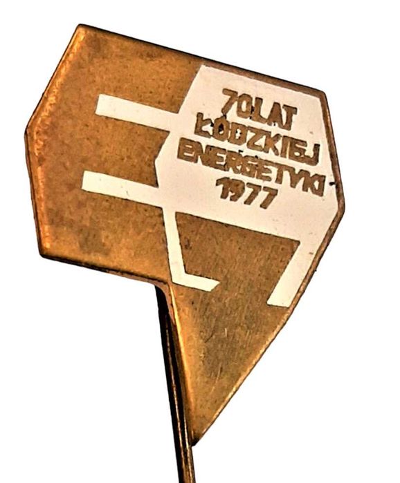 Przypinka 70 lat ENERGETYKA Łódź 1977 Wpinka