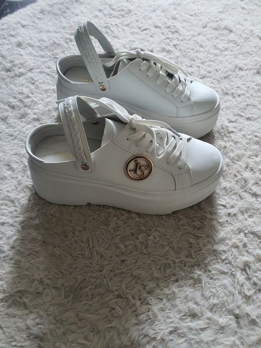 Sneakersy ala Beyco beż pięt