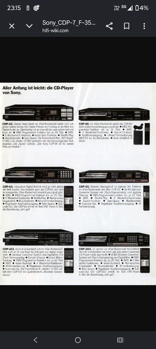 sony cdp103 absolute spitzen klasse