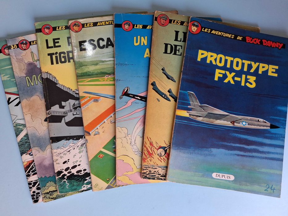 Les Aventures de BUCK DANNY - Vários álbuns antigos da Ed. DUPUIS.