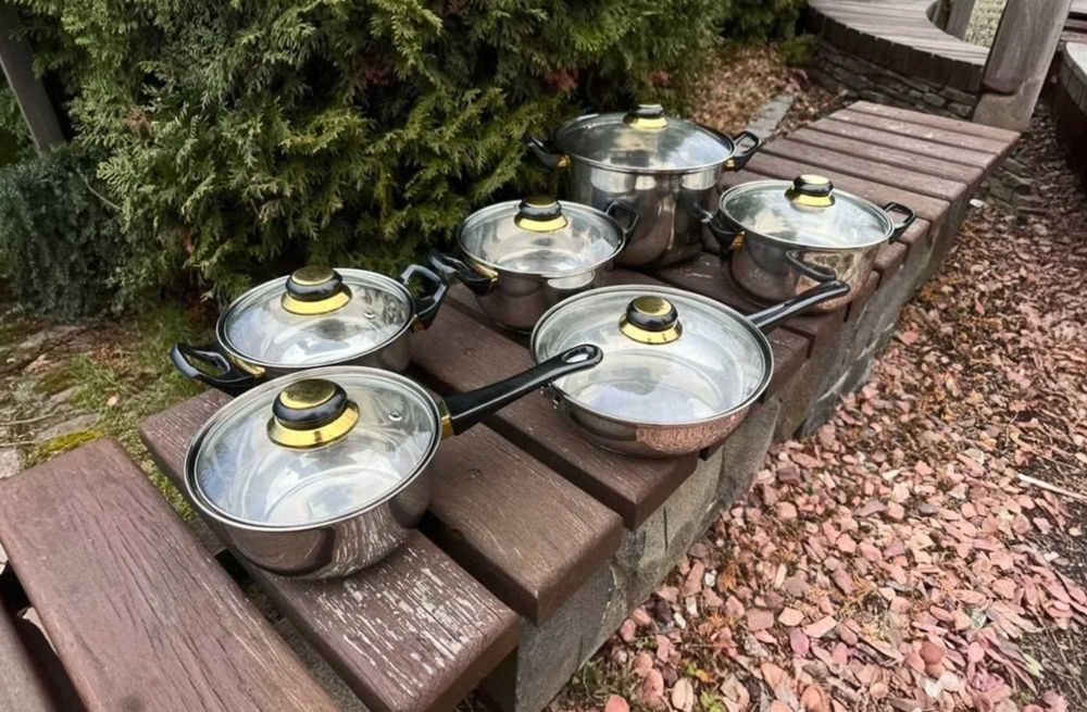 Набор кастрюль / набір каструль 12 предметів Кастрюли ковшик сковорода