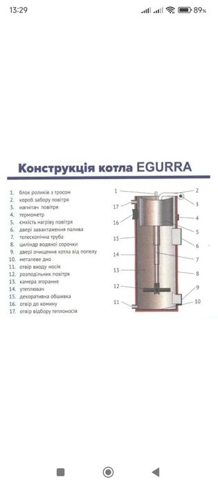 Котел твердопаливний верхнього горіння