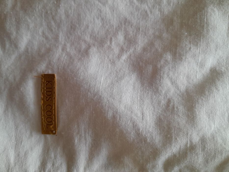 Koszula że stójka chłopiec 122/128 len i bawełna