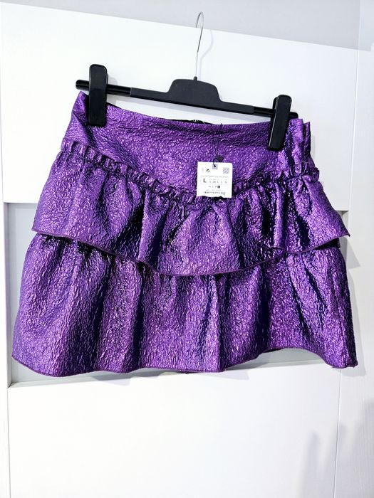 Nowe fioletowe spódnicospodnie Zara L