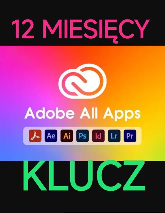 Adobe Creative Cloud All Apps KLUCZ (12msc)