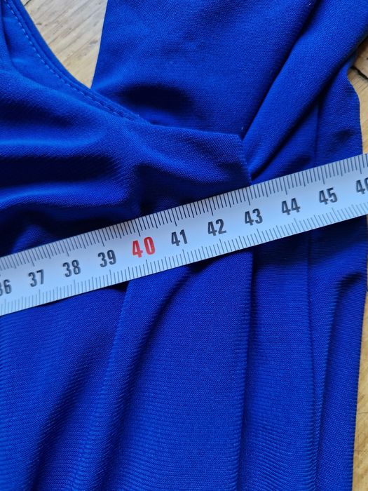 elegancki damski szafirowy kombinezon