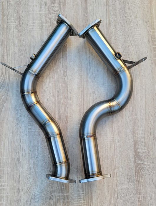 Даунпайп Porsche Cayenne E2 958 3.0T V6 HYBRID Downpipe HEAT SHIELD