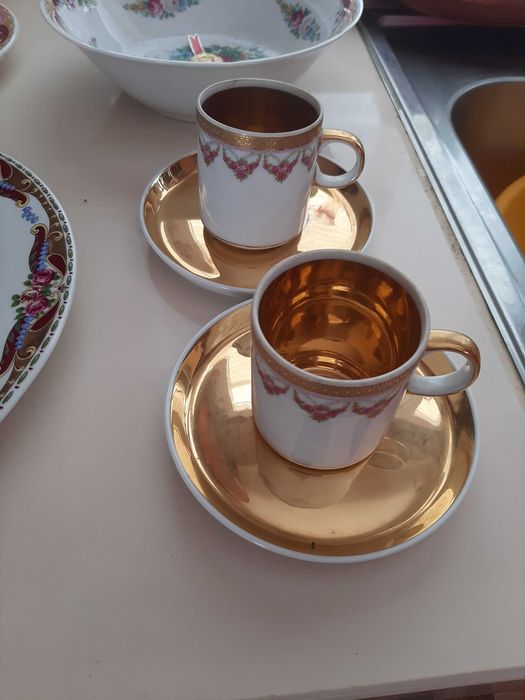 Conjuntos de porcelanas antigas Limoges, Florence & Spal